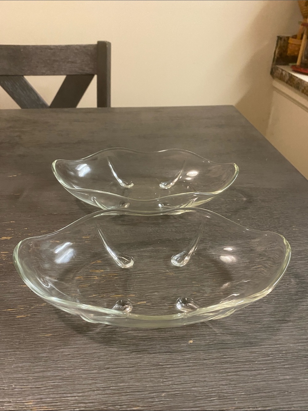 Anchor Hocking Swedish Modern Clear Relish Dishes